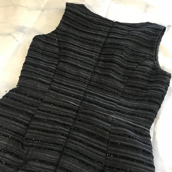 Cynthia Rowley Black Sparkly Striped Dress - Picture 7 of 8